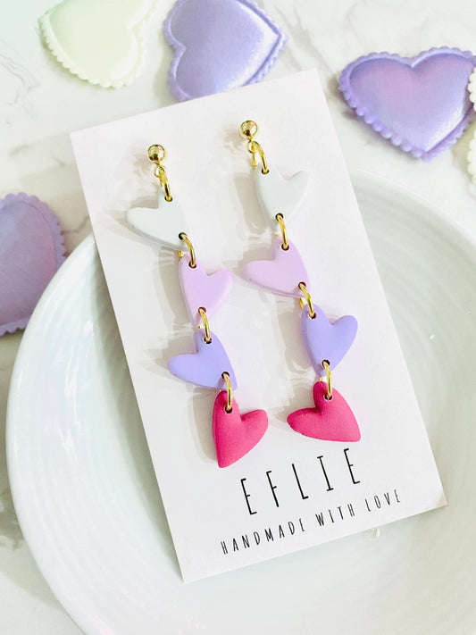 Sweet Little Heart Dangle Earrings