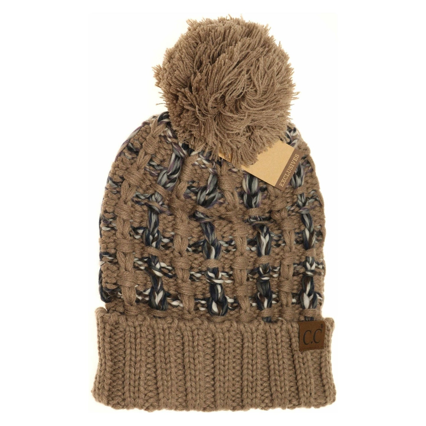 C.C Ombre Double Slipstitch Pom Beanie