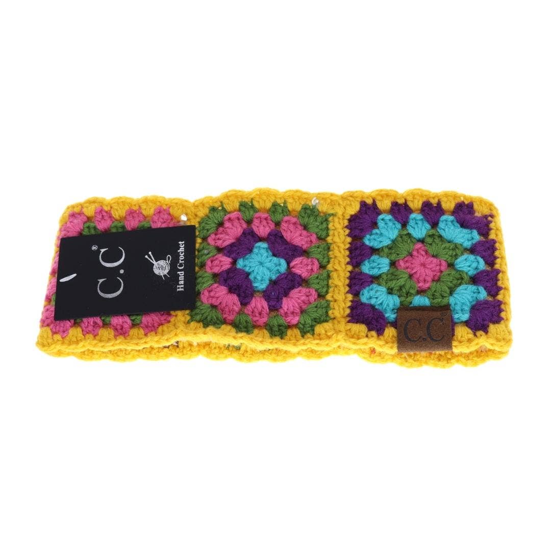 Fuzzy Lined Multi-Color Crochet Headband