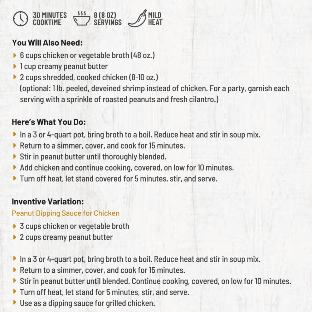 Anderson House Thai Style Golden Peanut Soup Mix