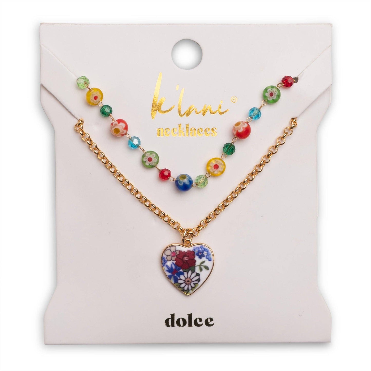 K’Lani ‘Dolce Vita' Floral Glass Beads Necklace Set