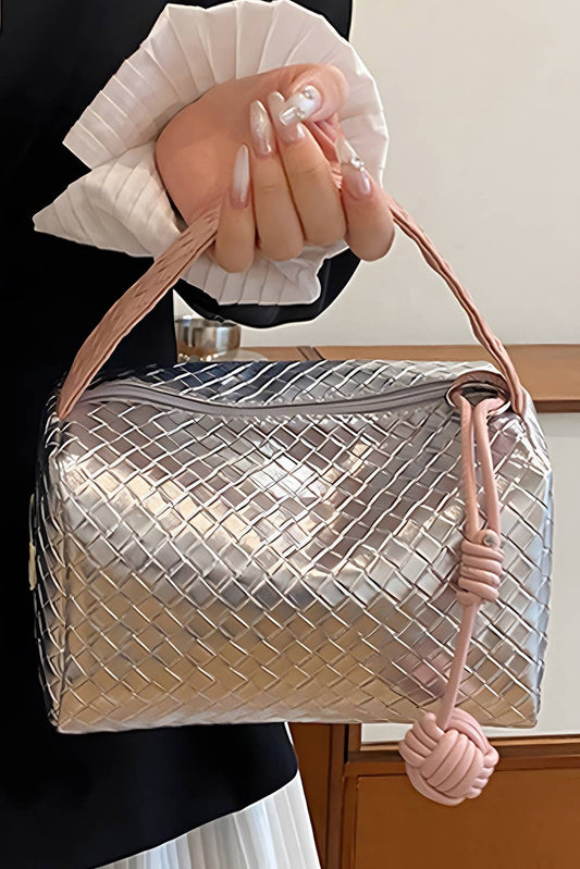 Silvery Lattice Cosmetic Bag