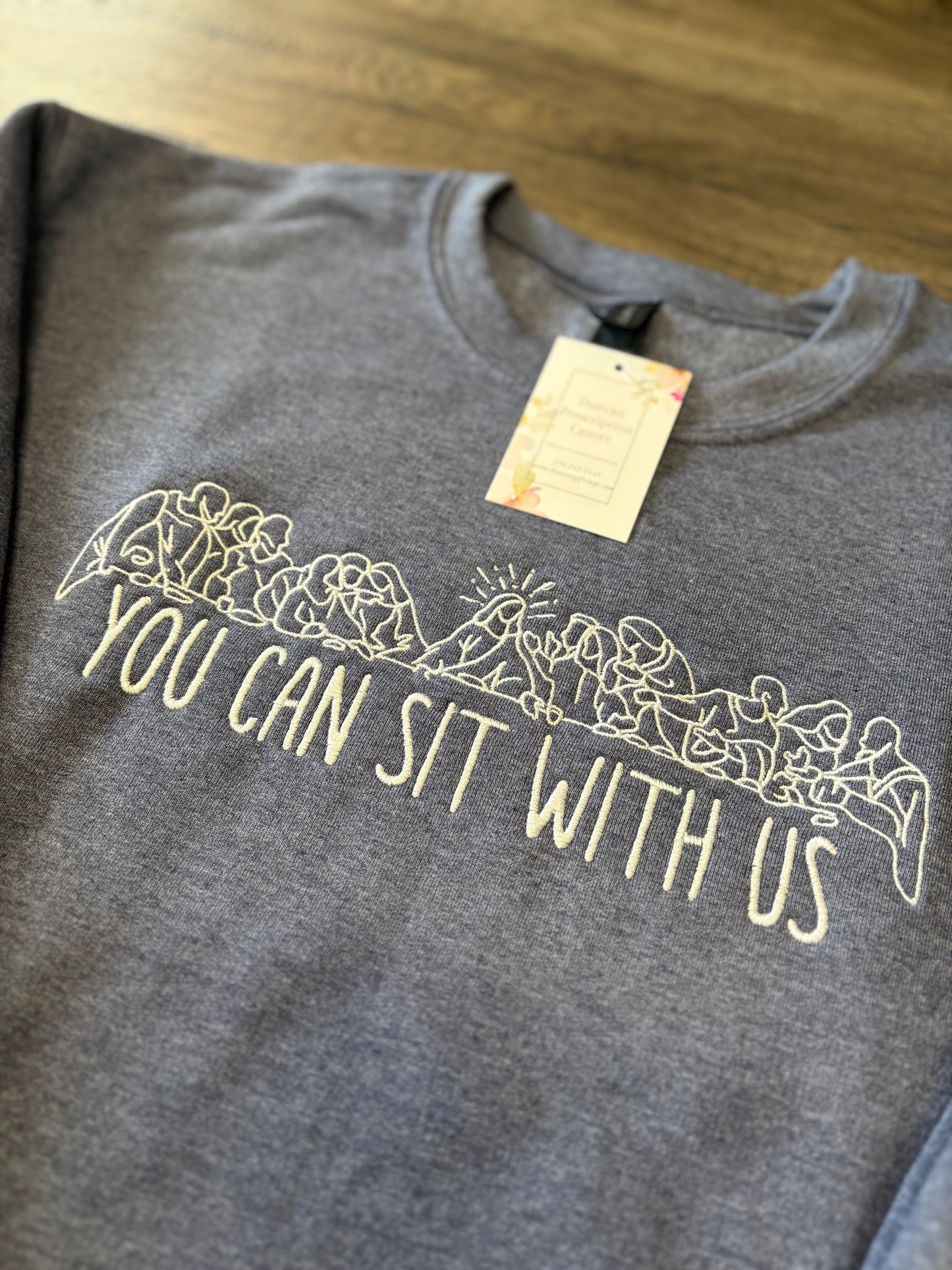 You Can Sit With Us Embroidered Sweatshirt