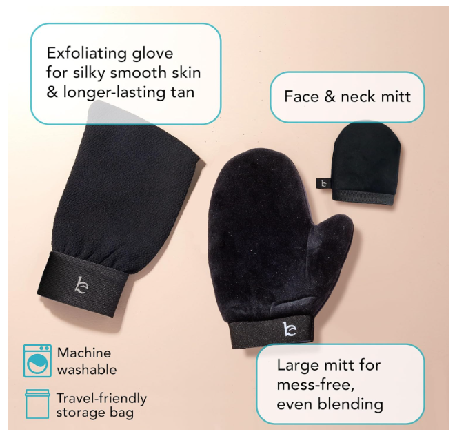 Self Tanner Body & Face Applicator & Exfoliating Glove