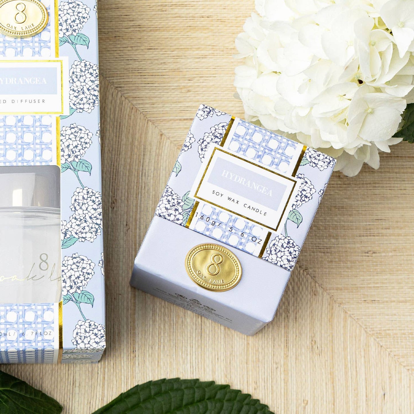 Hydrangea Soy Wax Candle – 5.6oz Floral Scented Candle