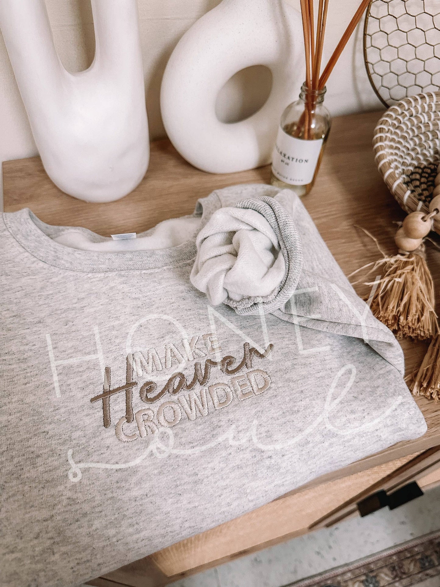 Make Heaven Crowded Embroidered Sweatshirt