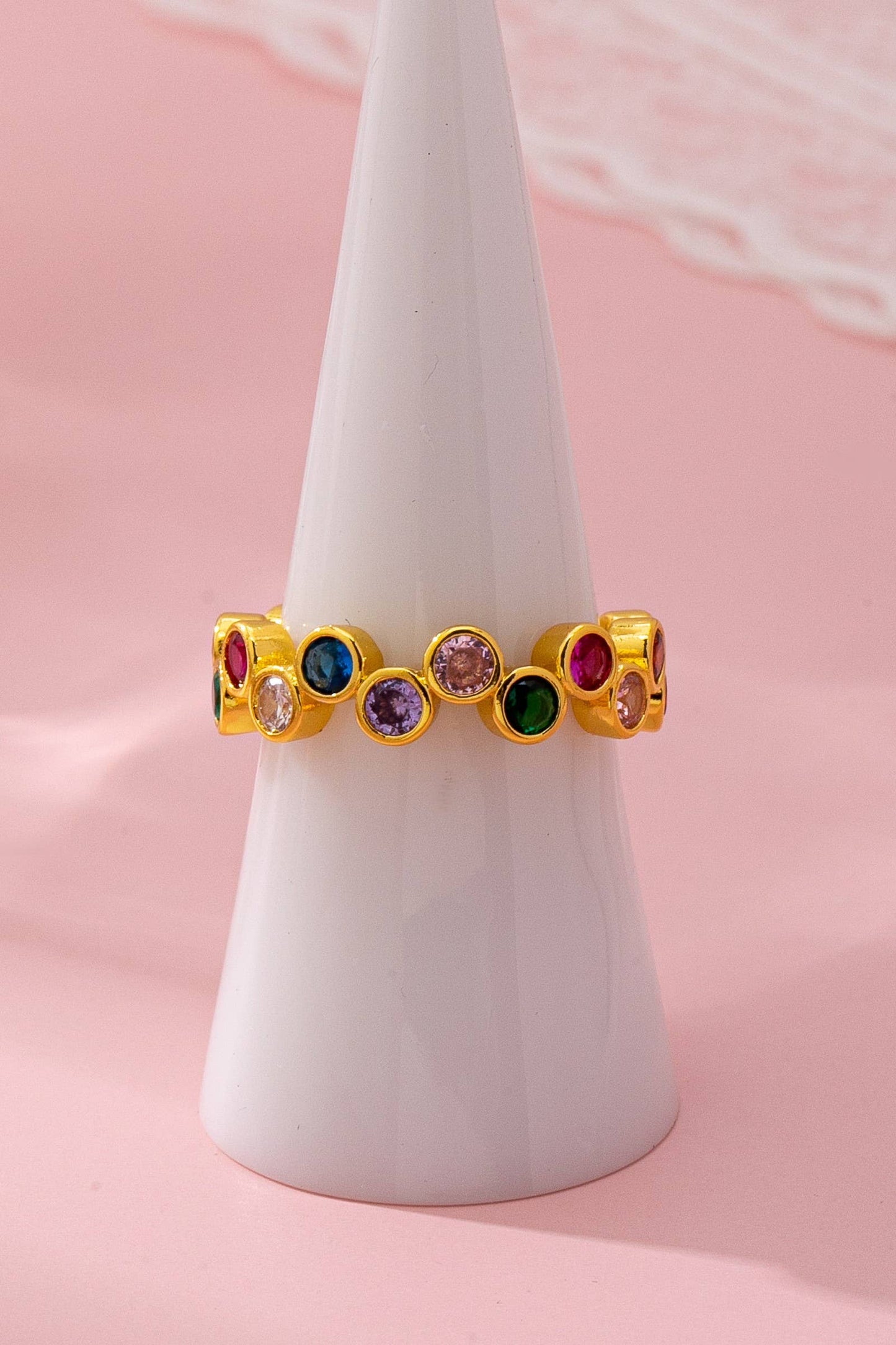 Multicolor Gemstone Beaded Ring