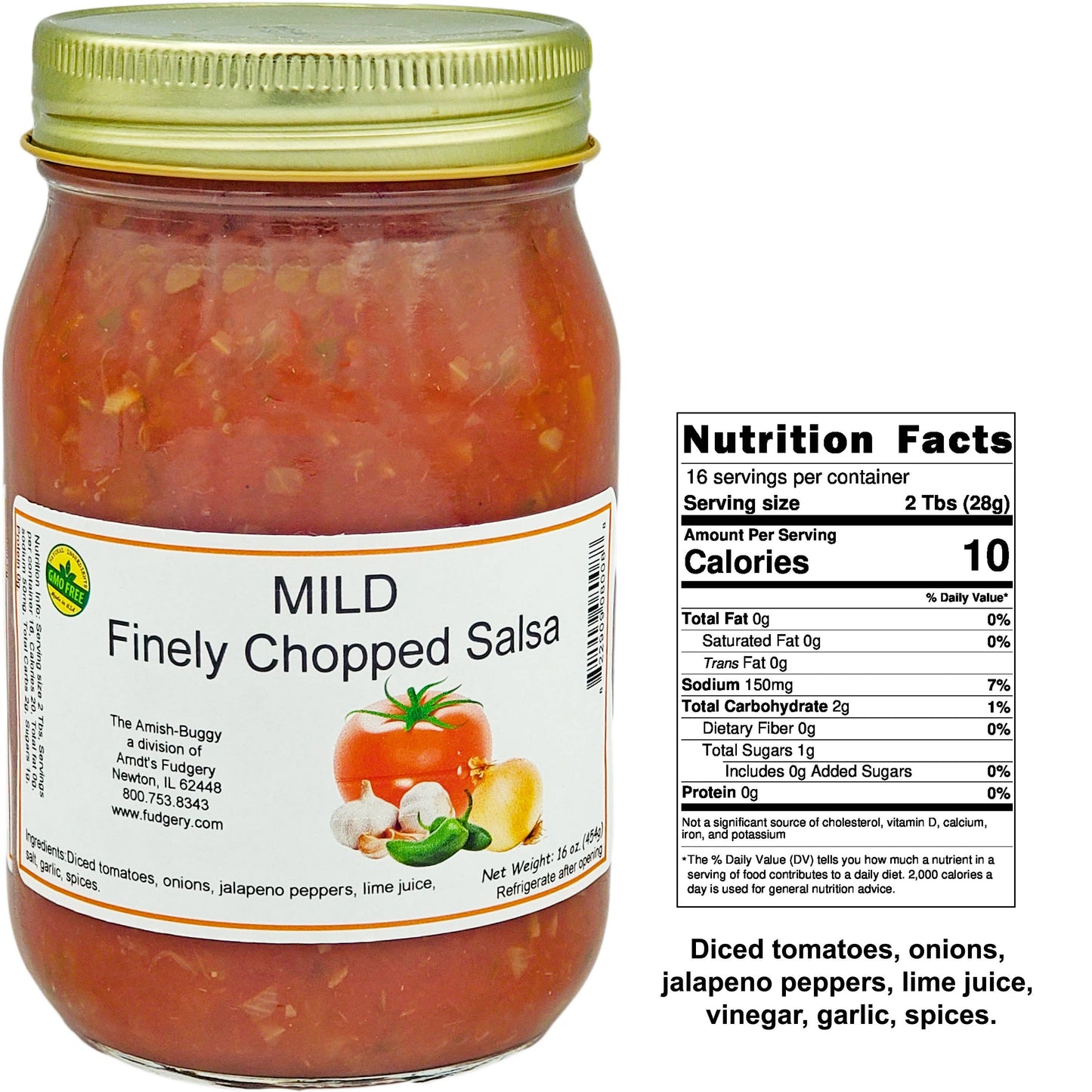 Amish Fresh Made Salsa 16 oz. Jar