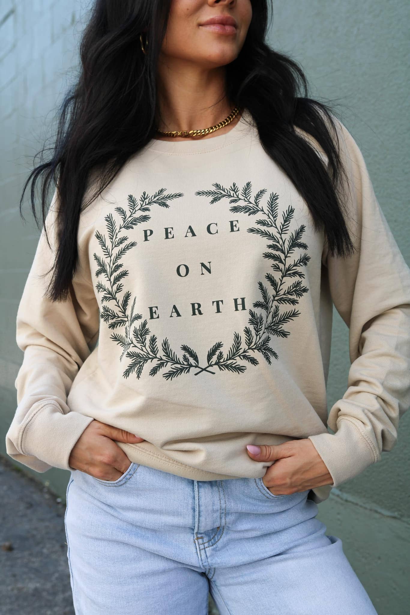 Peace on Earth Christmas Sweatshirt