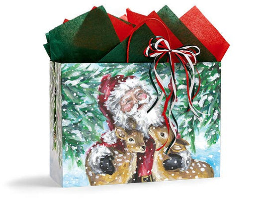 Enchanted Santa Paper Christmas Gift Bags