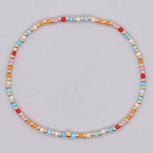 Boho Ball Beaded Bracelet Set