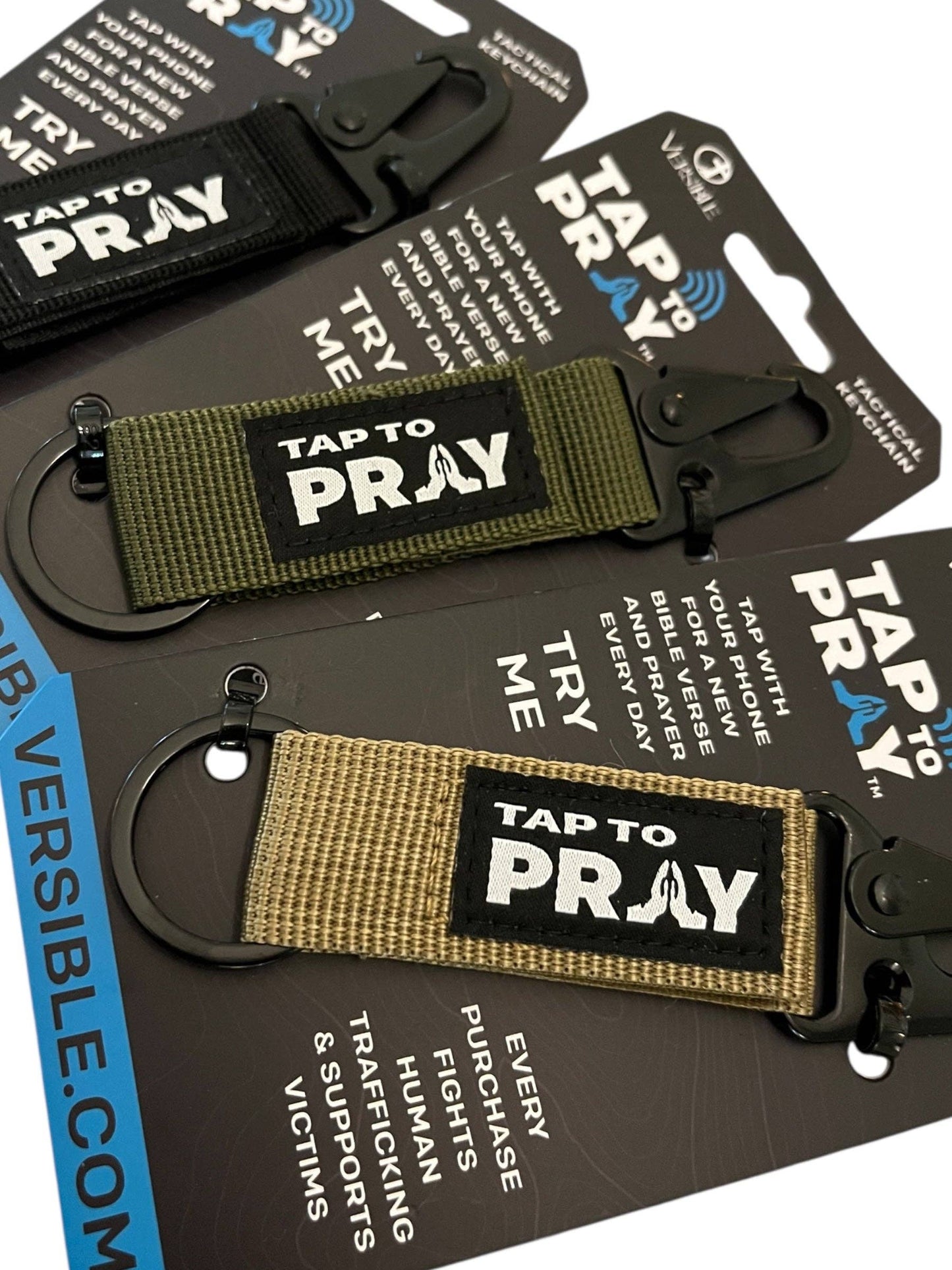 Tap To Pray Tactical Carabiner Keychain