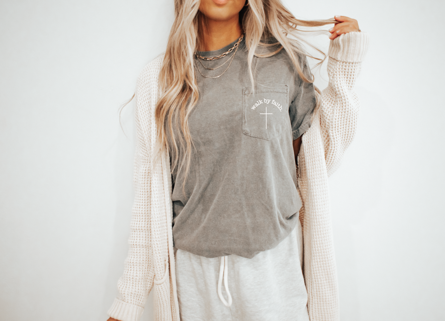 Walk By Faith Pocket Tee