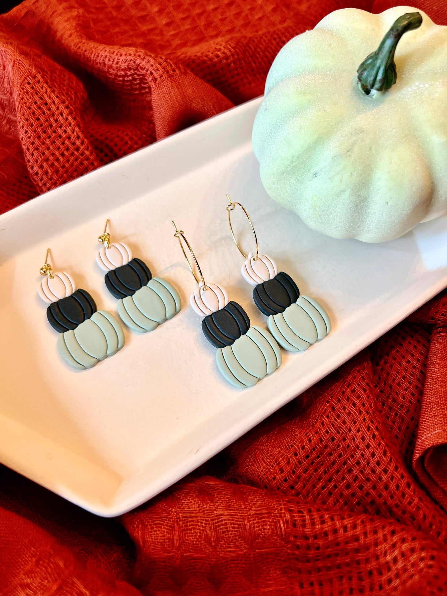 Stacked Pumpkin Earrings