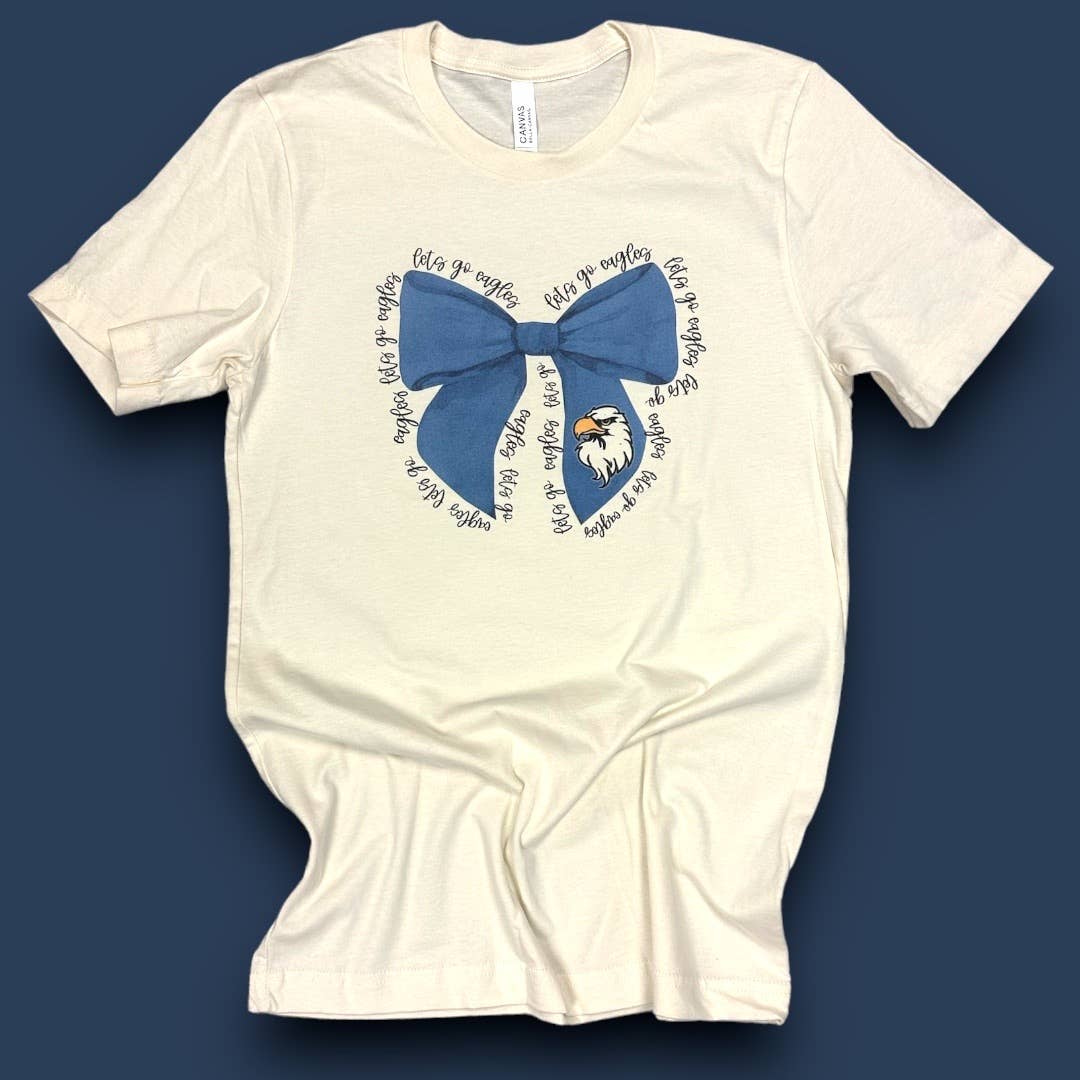 Let’s Go Eagles Blue Bow T-Shirt 