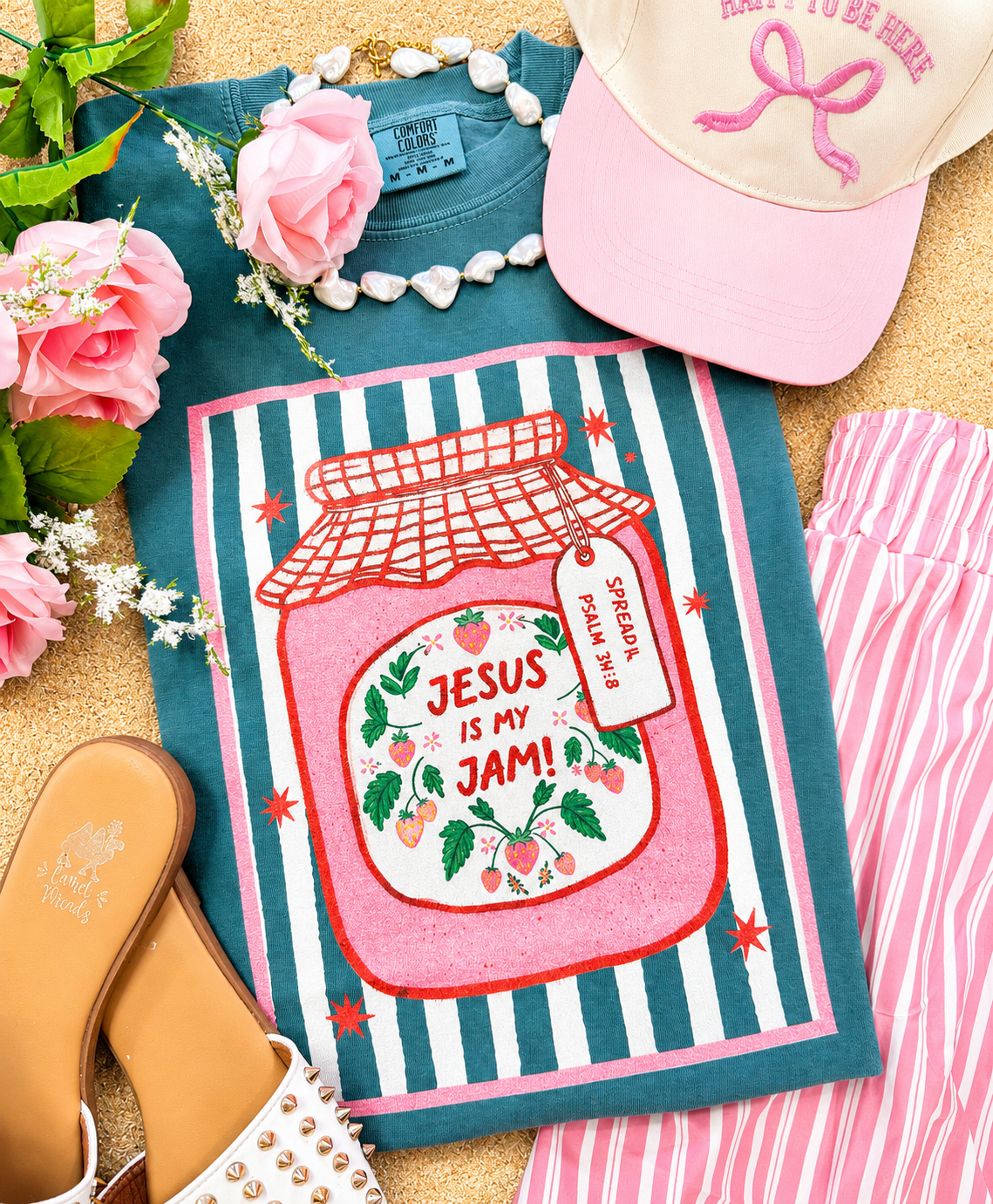 Jesus Is My Jam Strawberry Tee