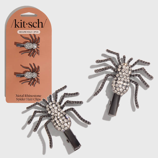 Kitsch Spider Rhinestone Hair Clips