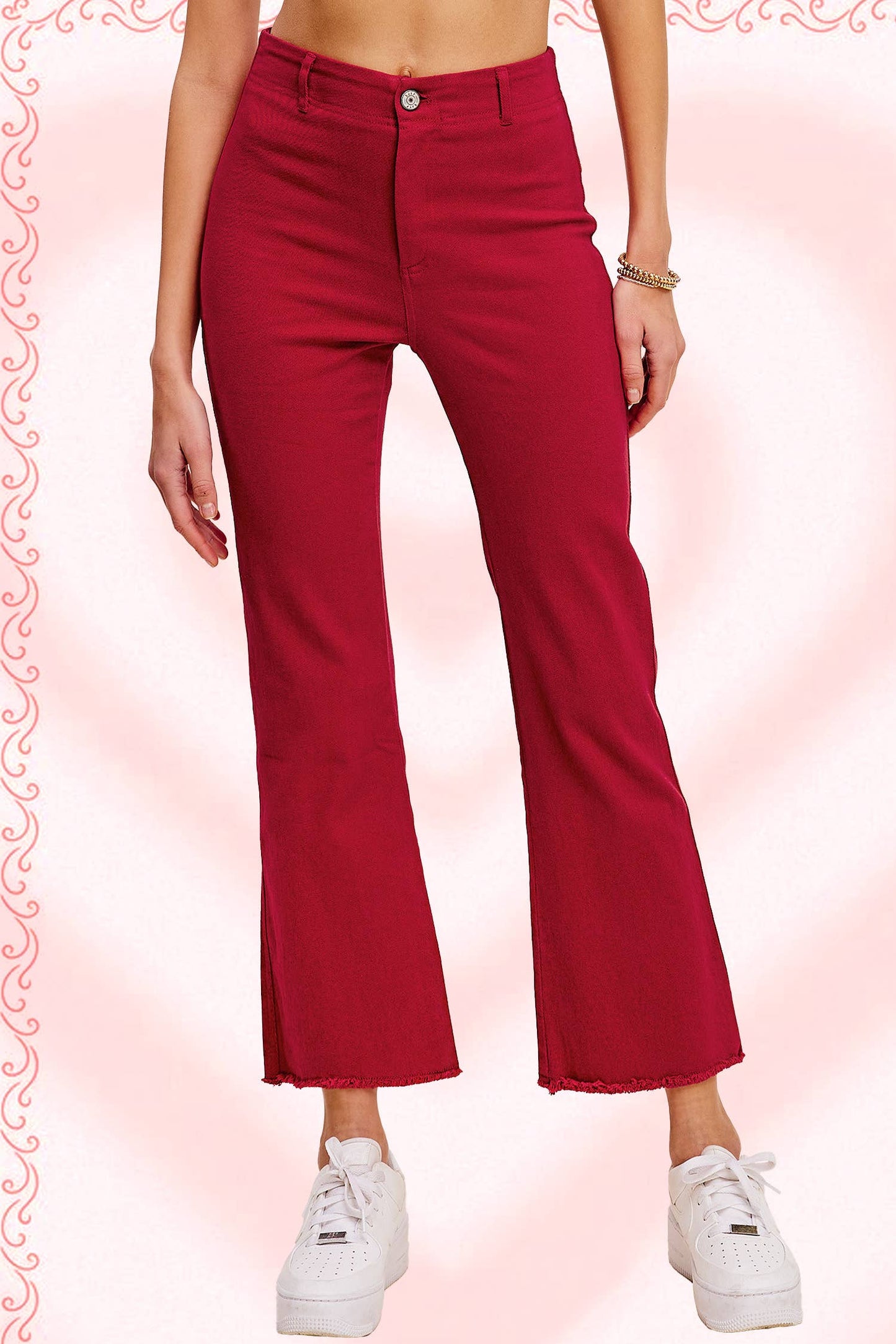 Stretchy High Waisted Flare Pants