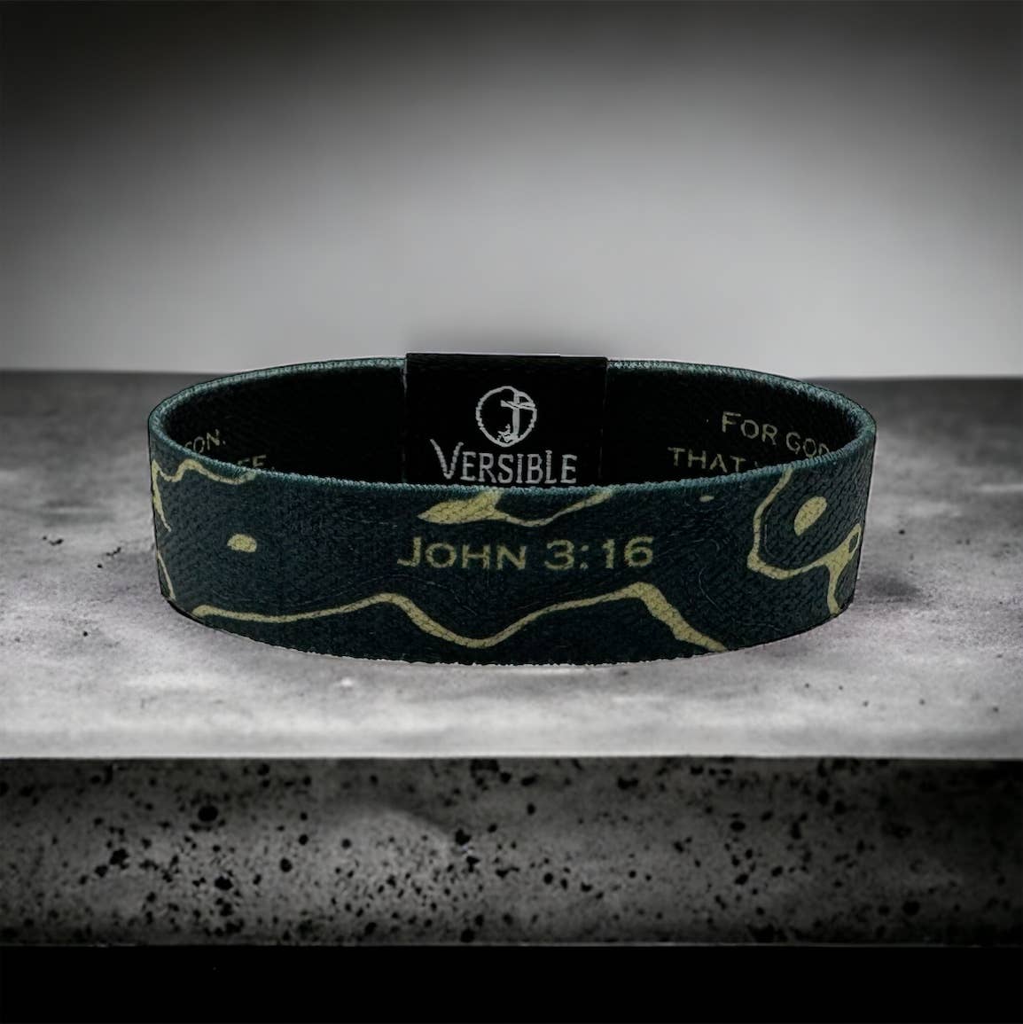 Gold Vein Versible / John 3:16 Wristband