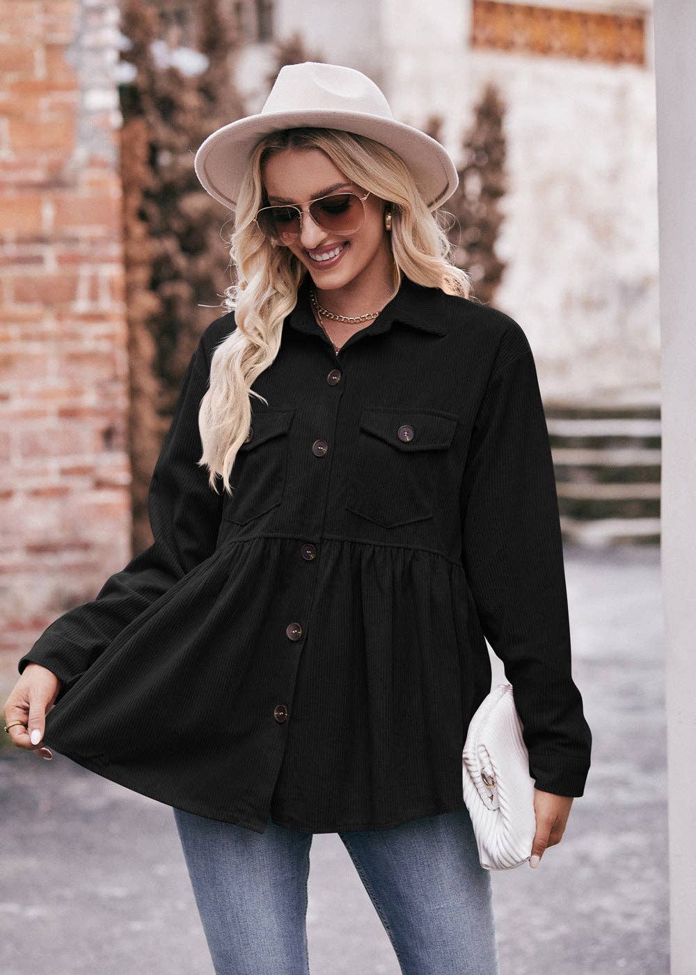 Babydoll Corduroy Shirt