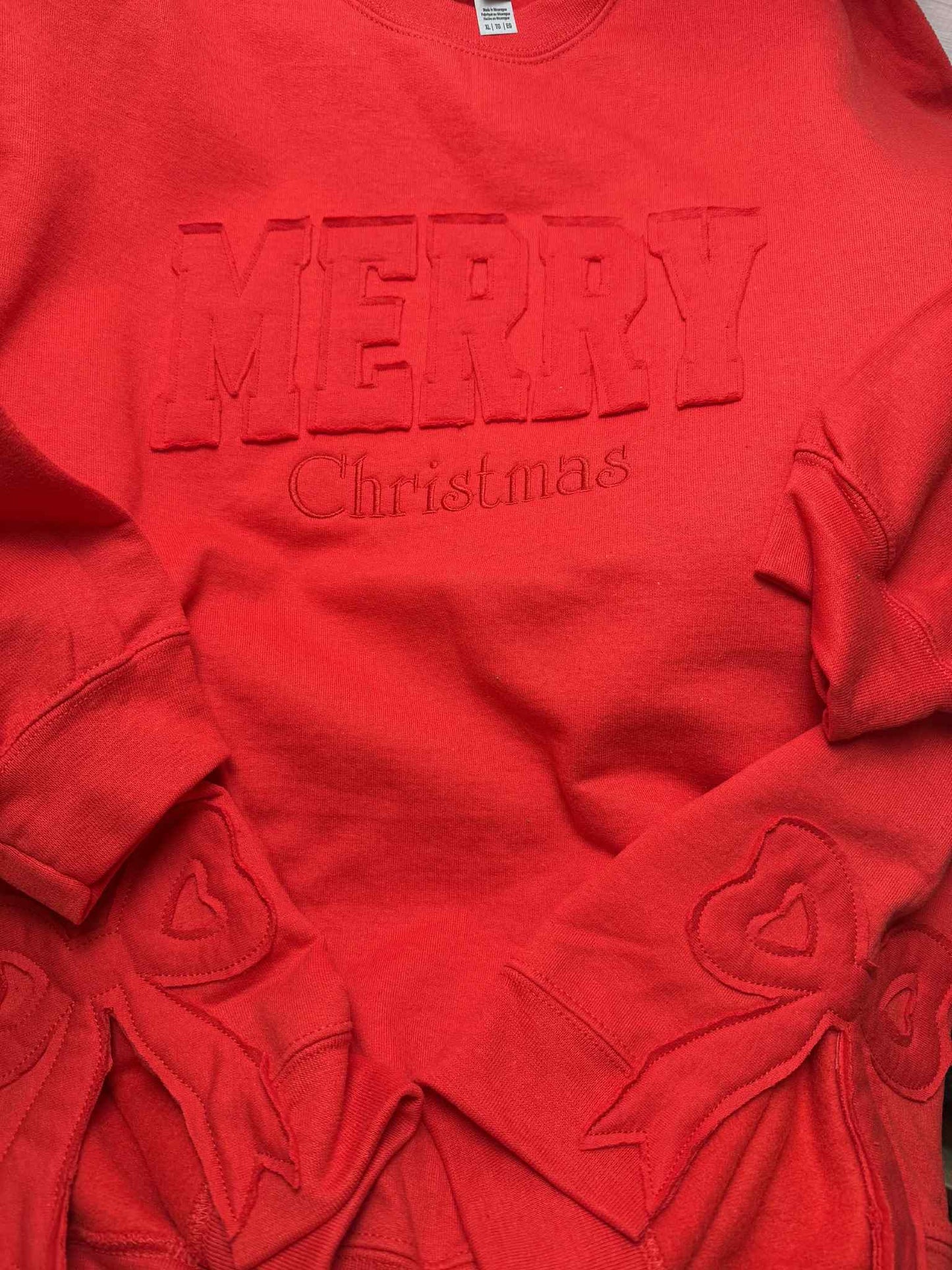 Merry Christmas Raggy Sidebow Sweatshirt