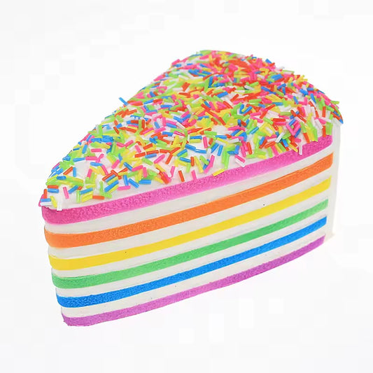 Rainbow Sprinkle Cake Squishy Toy – Jumbo Slow Rise Sensory Fidget