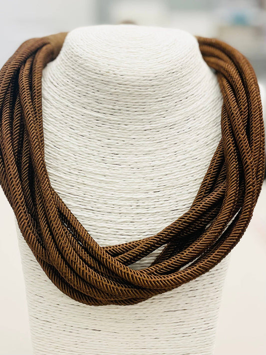 Original Slub 8-strand Necklace in Espresso