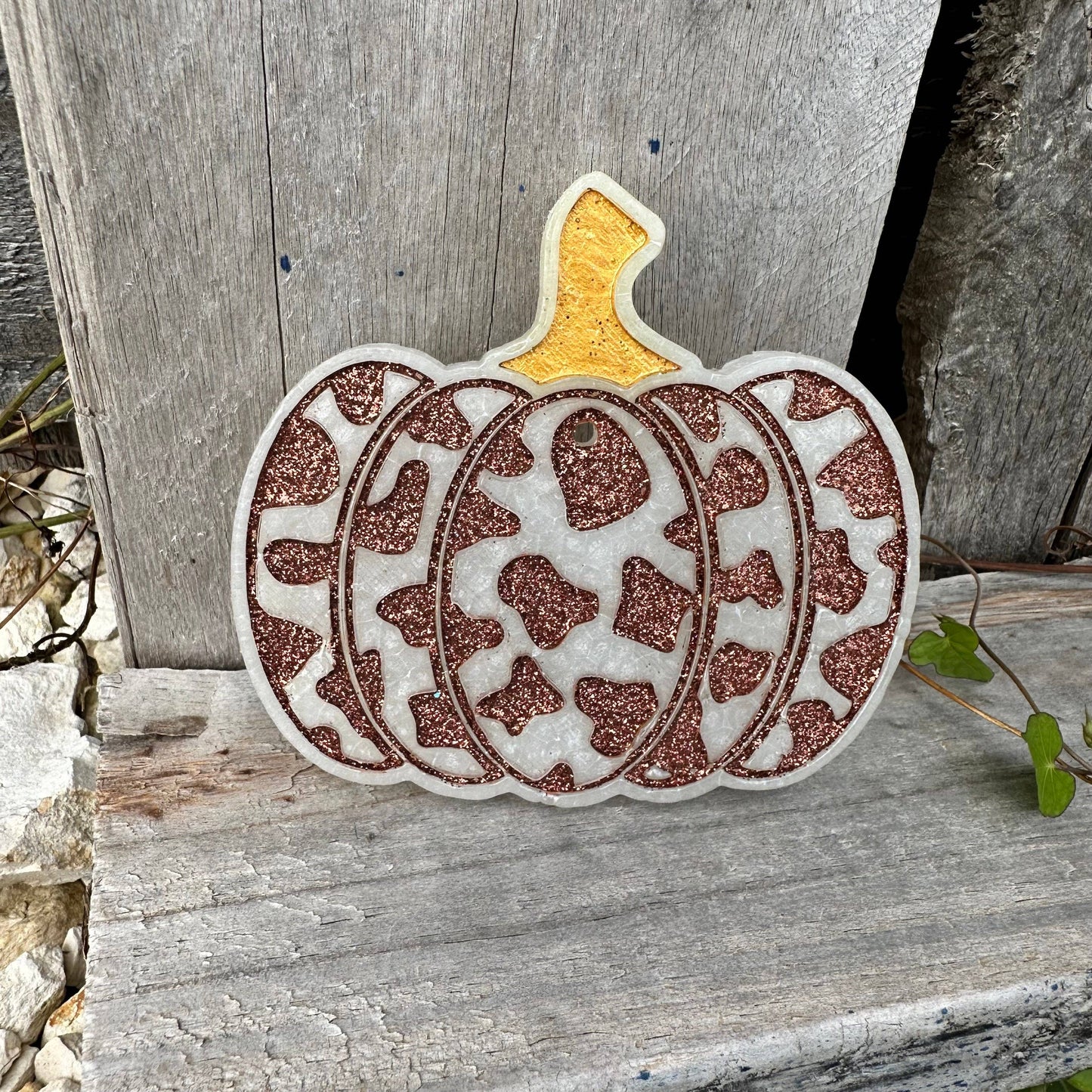 Cow Print Pumpkin Car Freshie