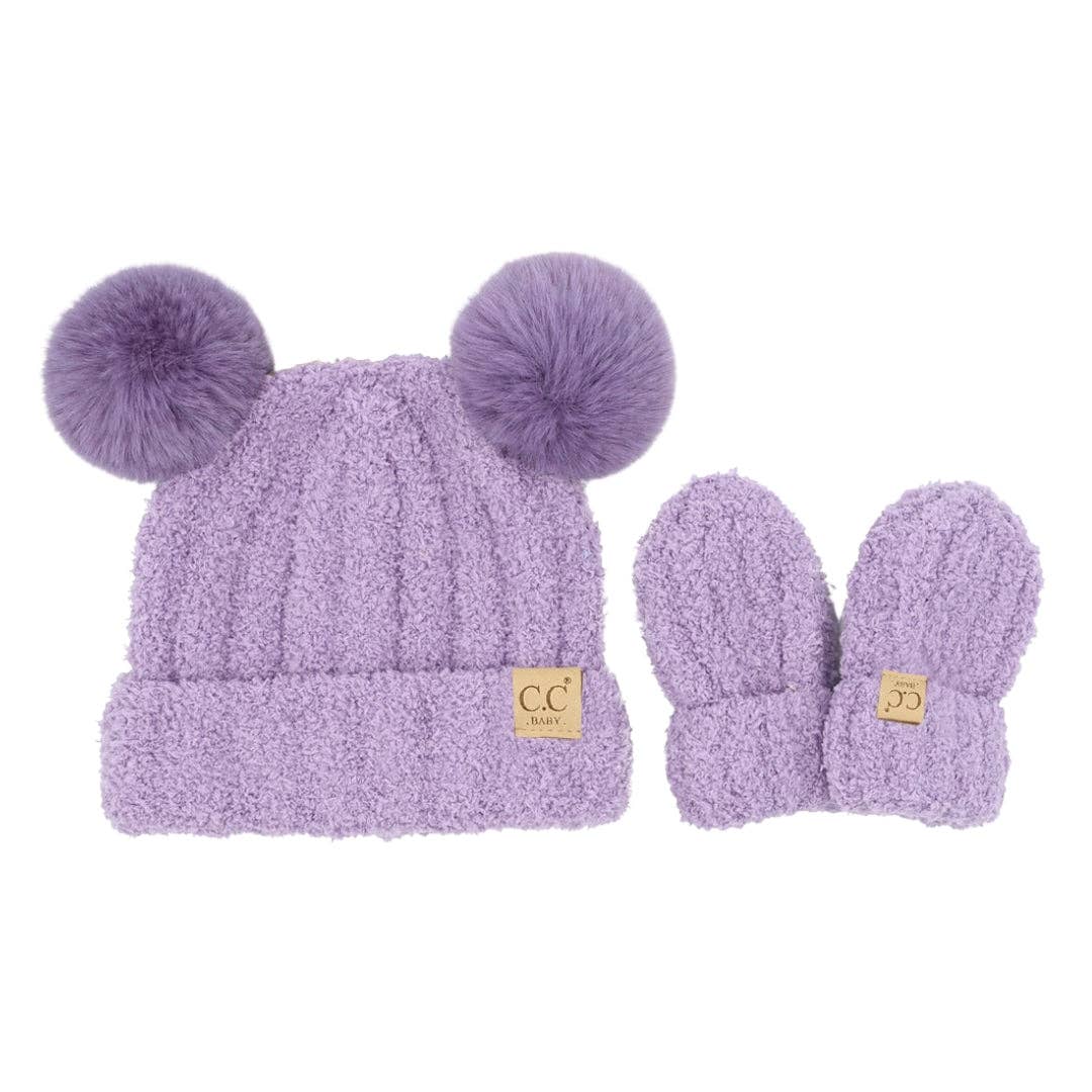 BABY Cozy Yarn C.C Hat/Mitten Set