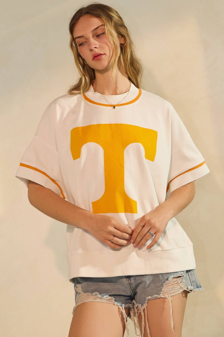 Oversized Tennessee Game Day Short-Sleeve Sweatshirt