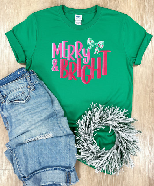 Merry & Bright Christmas Tee
