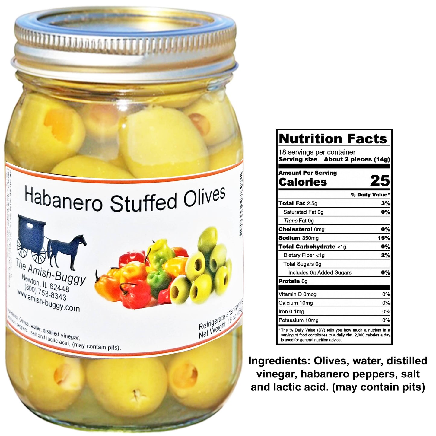 Amish Pickled Vegetables & Eggs 16 oz. Jar