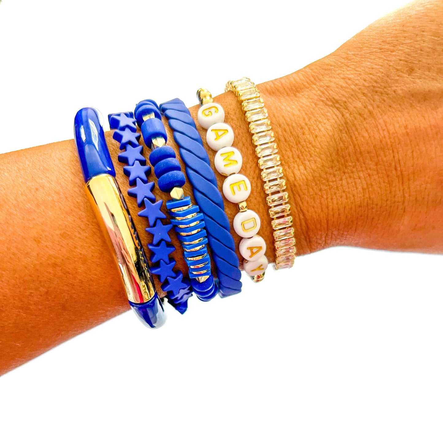 Blue Game Day Bracelets & Necklaces