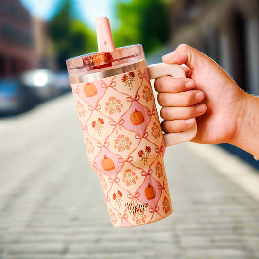 The Darling Effect Patchwork Pumpkins 20 oz Tumbler