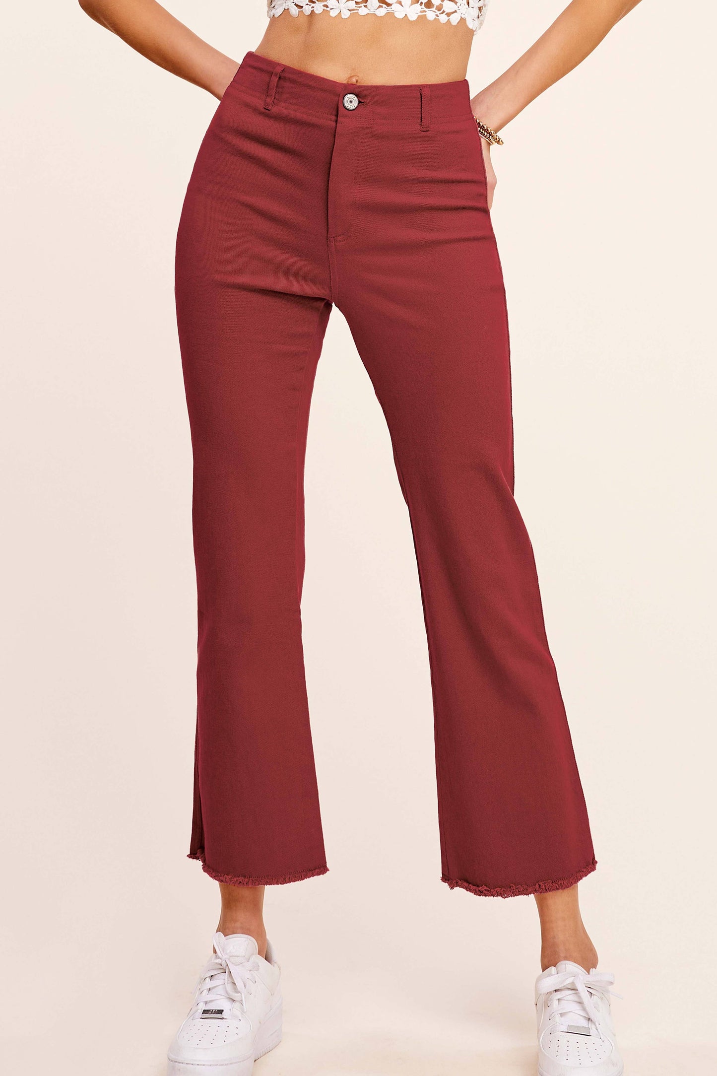 Stretchy High Waisted Flare Pants