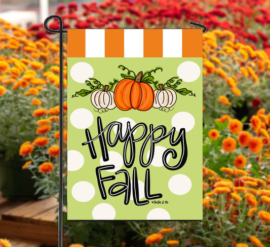Pumpkins All Around Garden Flag