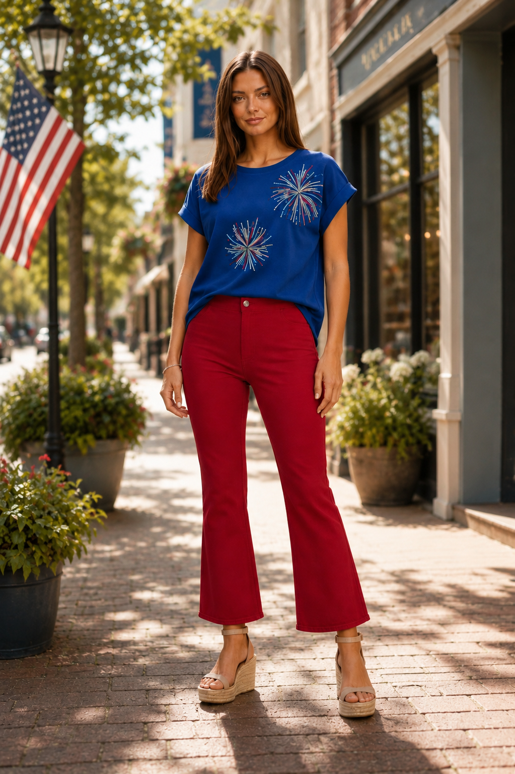 La Miel High Waisted Flare Pants for Women