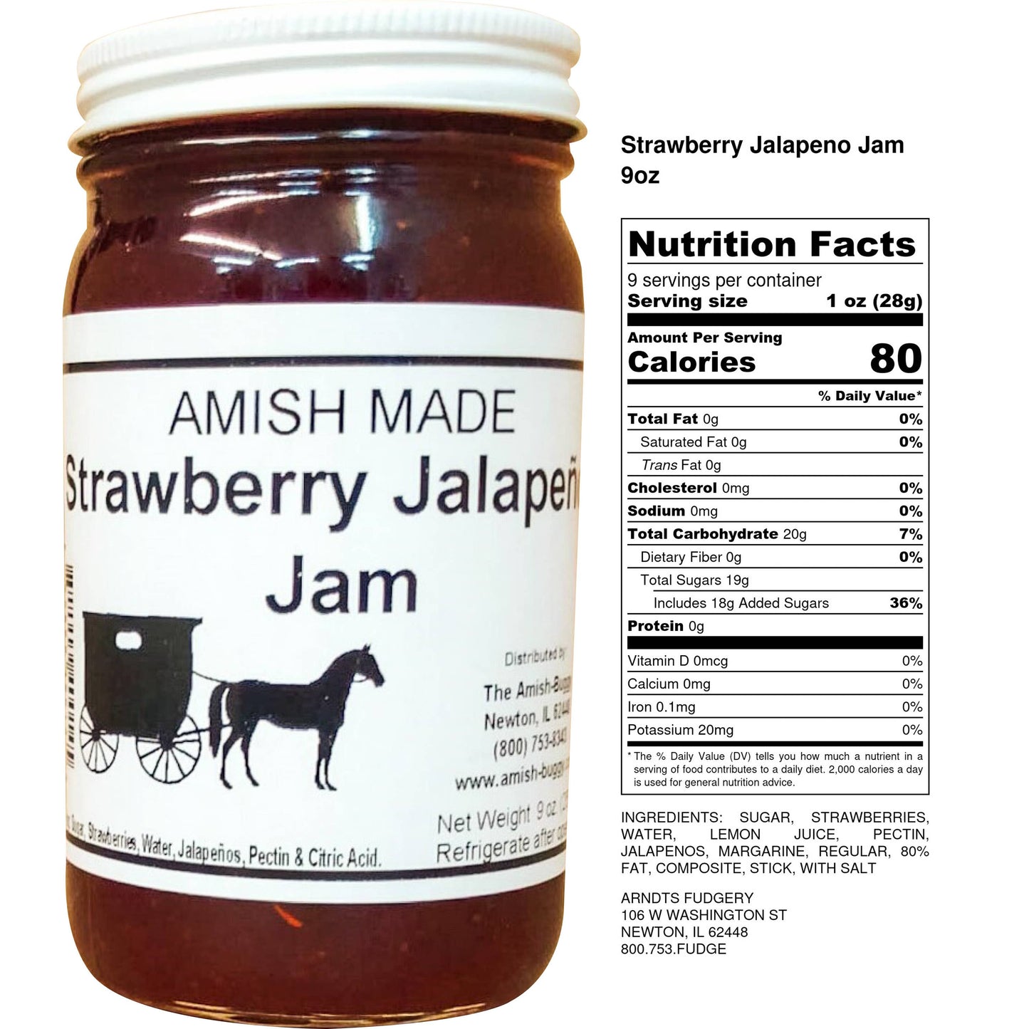 Amish made Jam and Jellies - 8 oz.