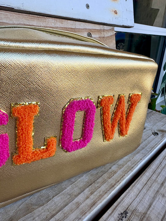 “Glow” Cosmetic Makeup Bag