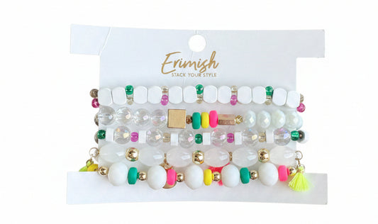 Erimish Neon Splash Bracelet Stack