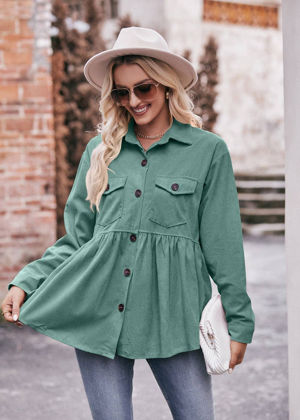 Babydoll Corduroy Shirt