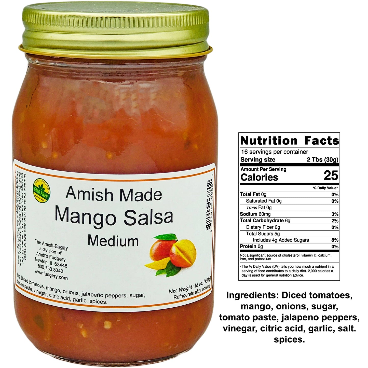 Amish Fresh Made Salsa 16 oz. Jar