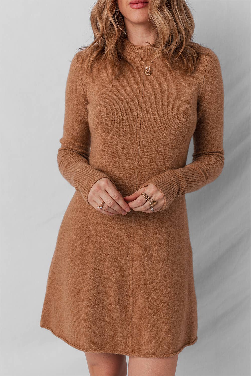 Ribbed Mini Sweater Dress