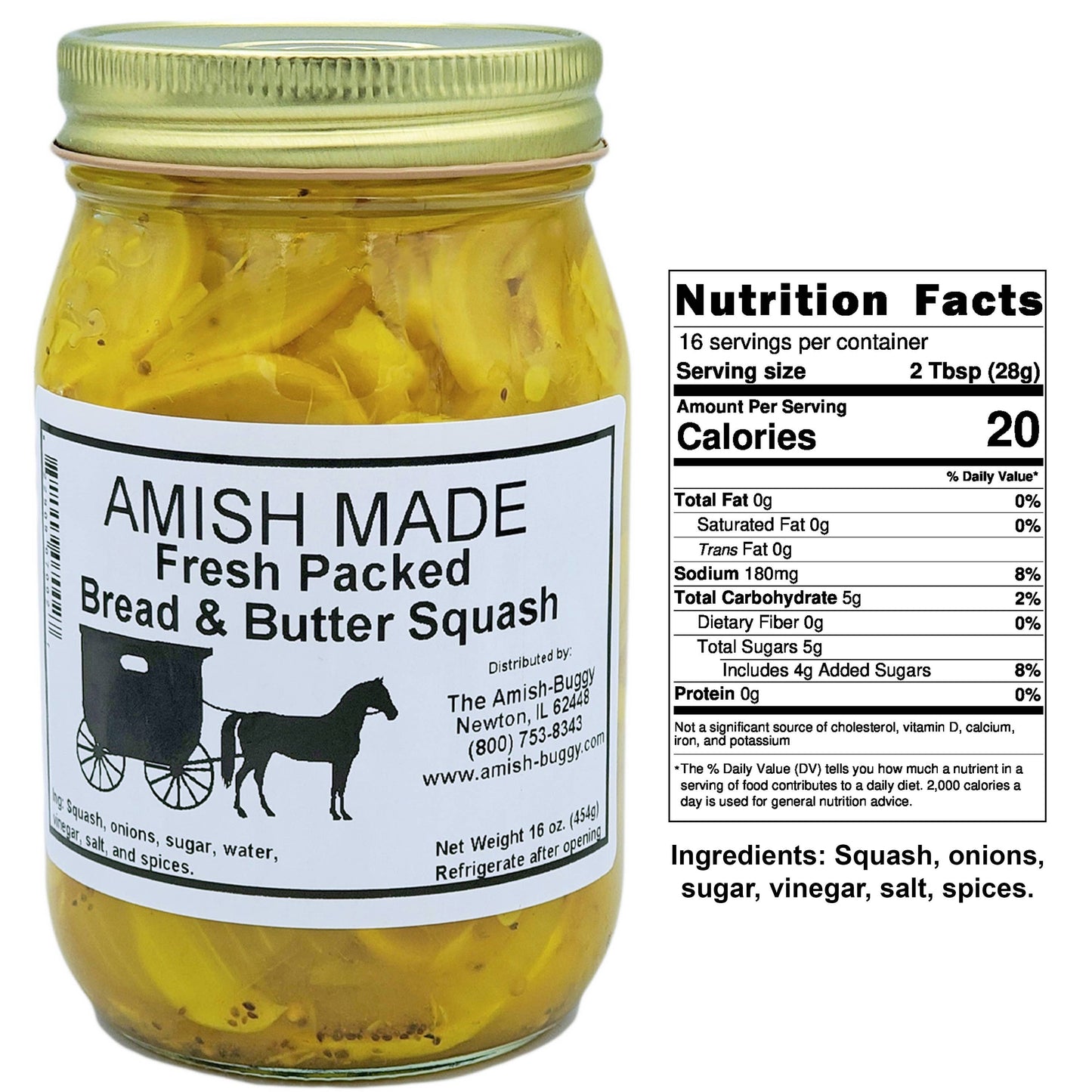 Amish Pickled Vegetables & Eggs 16 oz. Jar