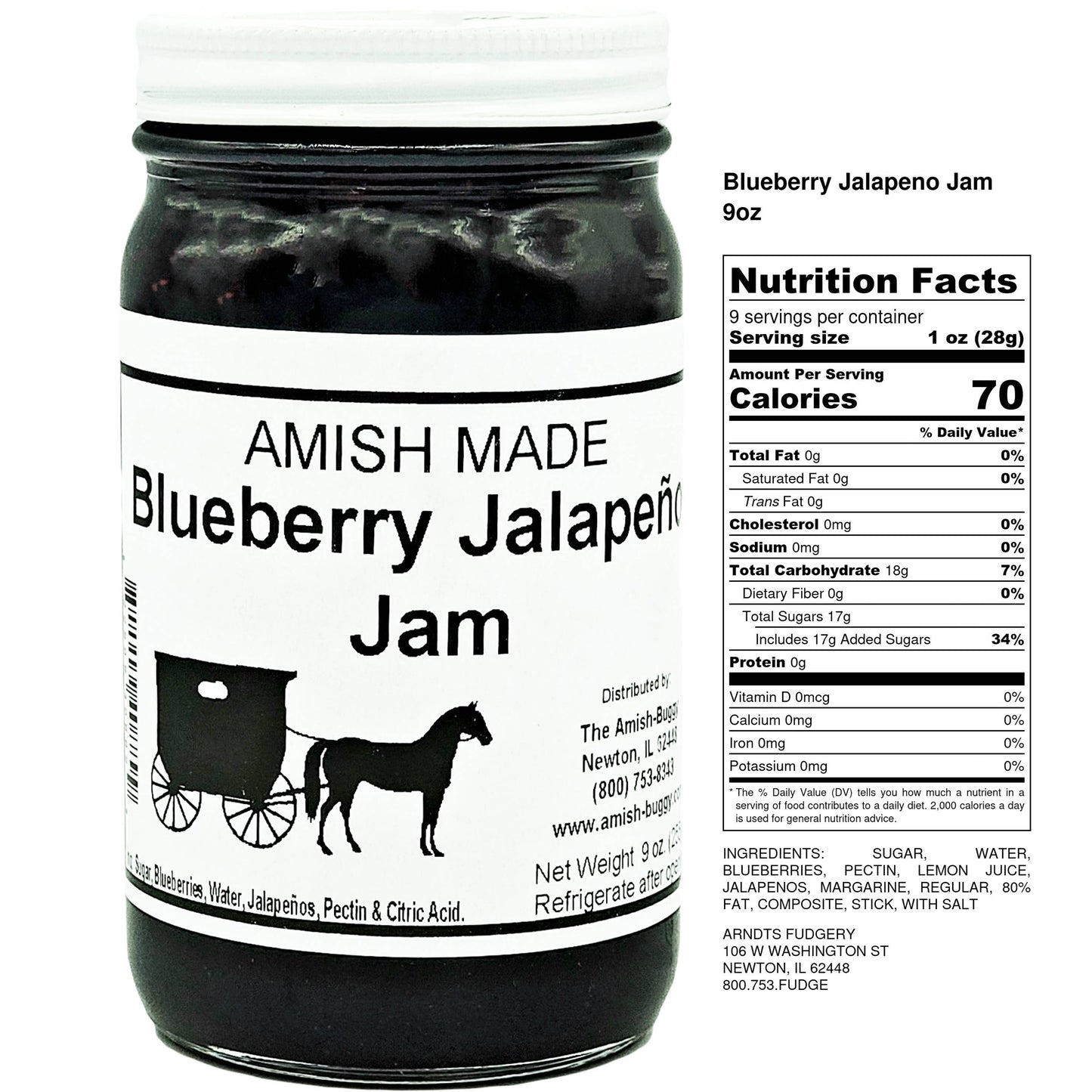 Amish made Jam and Jellies - 8 oz.