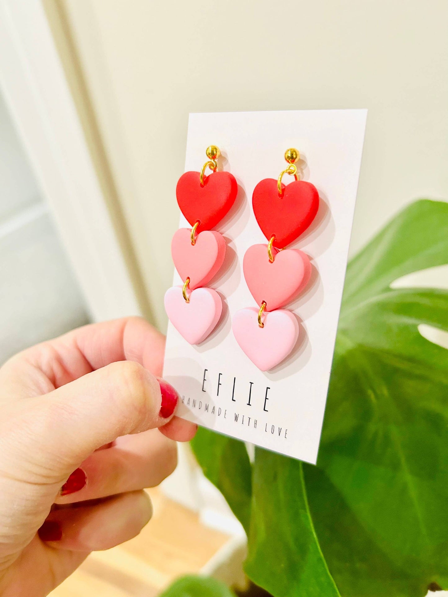 Boho Heart Dangle Earrings