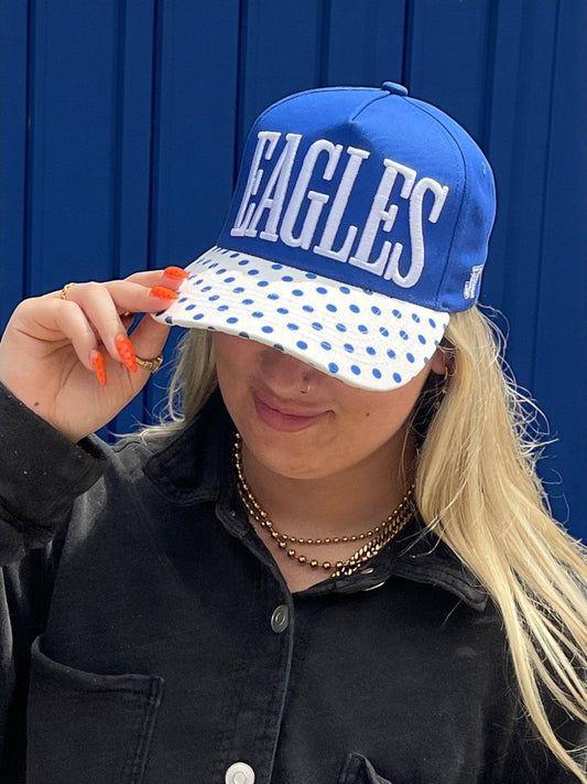 Eagles Blue and White Polka Dot Cap