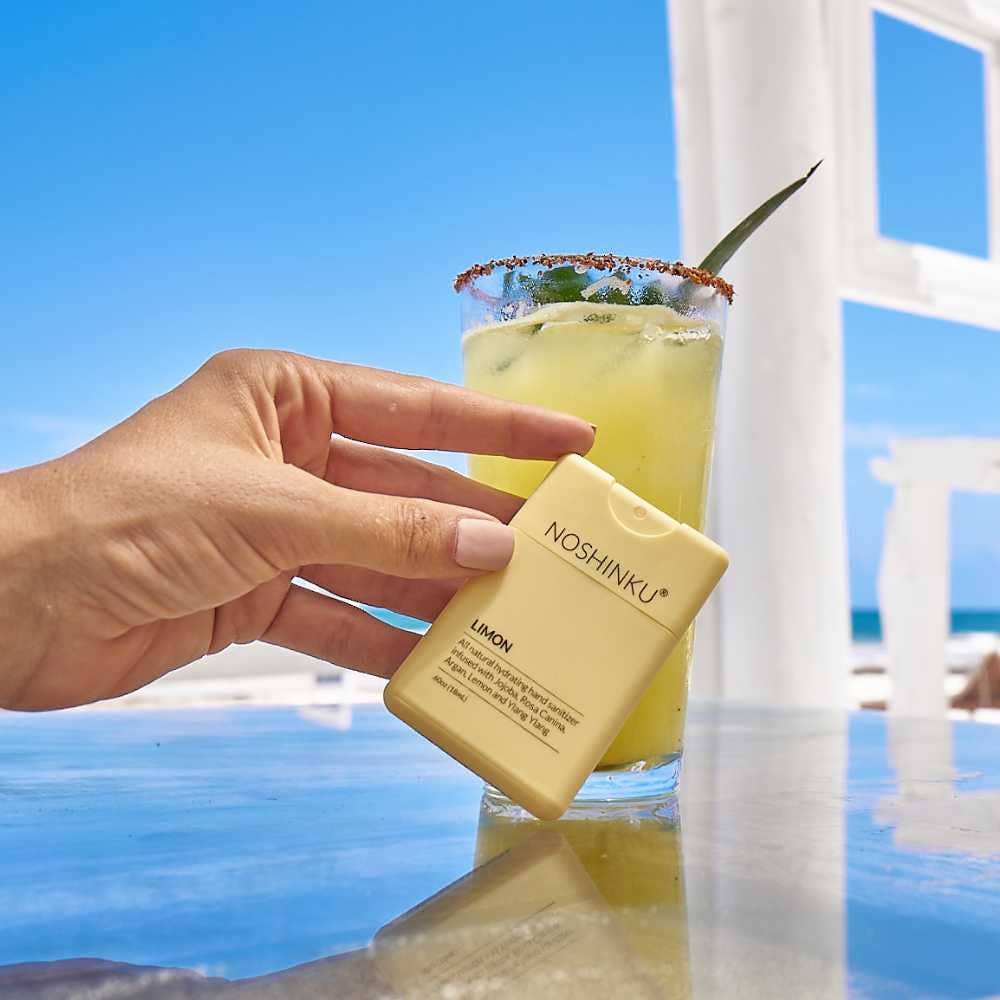 Noshinku Lemon Ylang-Ylang Pocket Hand Sanitizer – Refillable Moisturizing Sanitizer