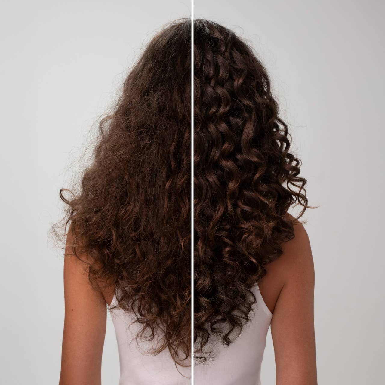 Before and after results using Kitsch Smoothing Castor Oil Shampoo
