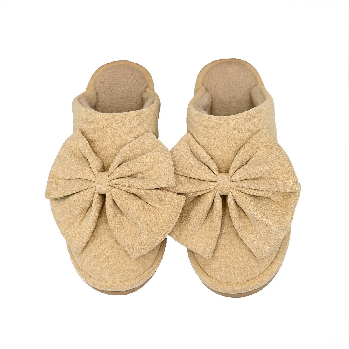 Fur Suede Bow C.C Slippers